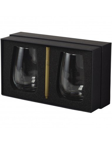 Barola wine glass writing set