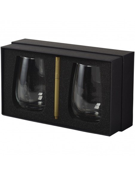 Barola wine glass writing set