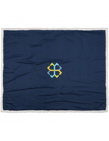 Far sherpa plaid blanket