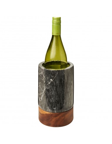 Harlow marble and wood wine cooler