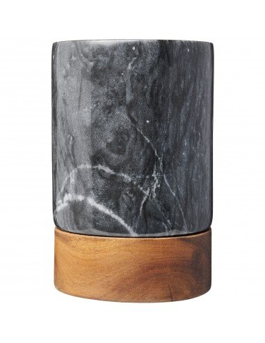 Harlow marble and wood wine cooler