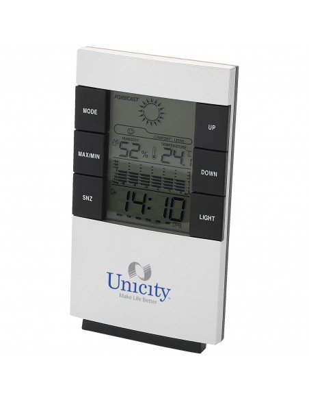 Como desk weather station with alarm clock