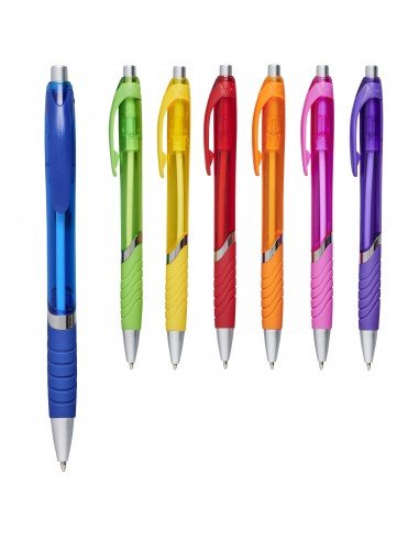 Turbo ballpoint pen with rubber grip