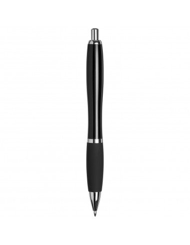 Curvy ballpoint pen with metal barrel