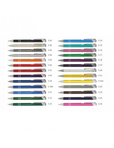 Metaliniai tušinukai su logotipu Kosmo