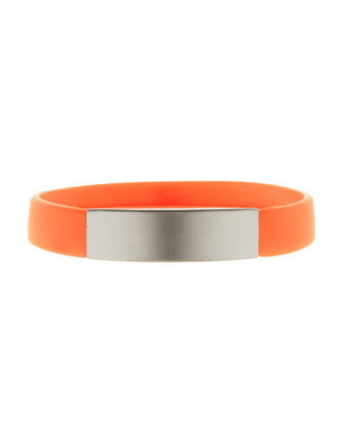 Silikoninės apyrankės su metaline plokštele