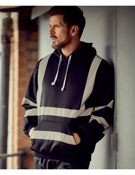 Padidinto matomumo džemperis su gobtuvu HVK05