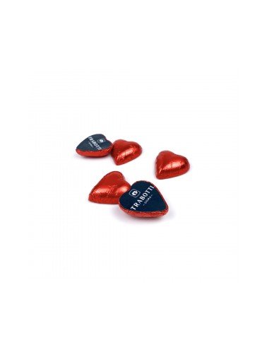 Chocolate heart with logo 7 g