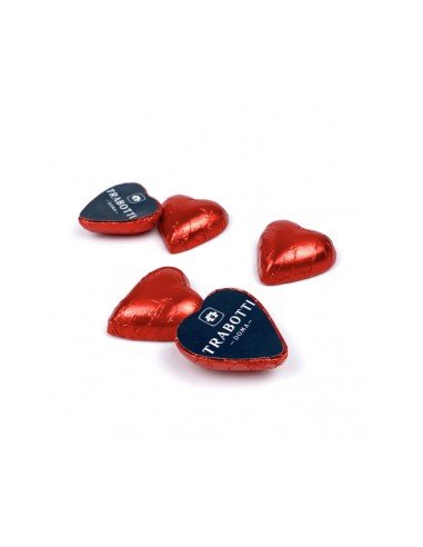Chocolate heart with logo 5 g