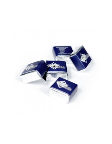 Chocolate-waffle candy with logo