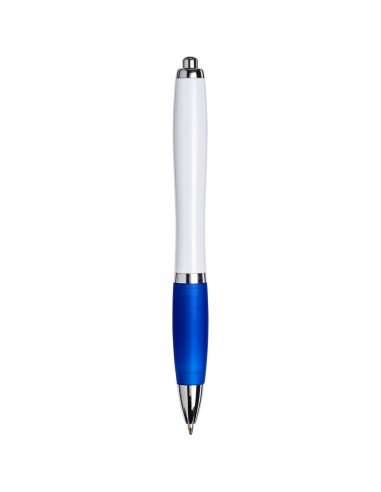 Curvy ballpoint pen with white barrel