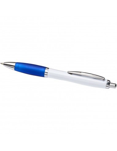 Curvy ballpoint pen with white barrel