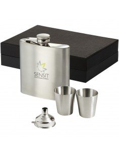 Texas 175 ml hip flask with two shot tumblers 2