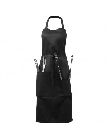 Bear BBQ apron with utensils