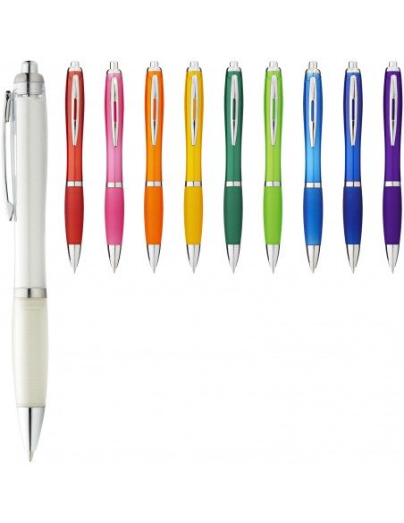 Nash ballpoint pen with coloured barrel and grip
