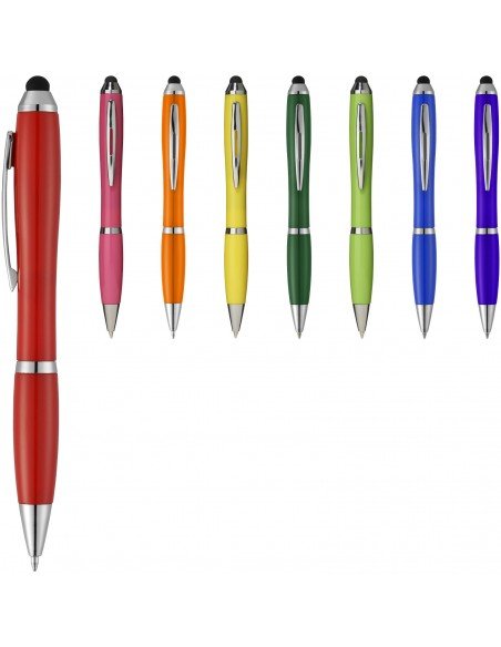 Nash stylus ballpoint pen with coloured grip