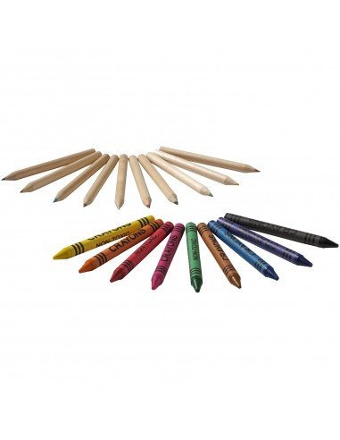 Lucky 19-piece coloured pencil and crayon set