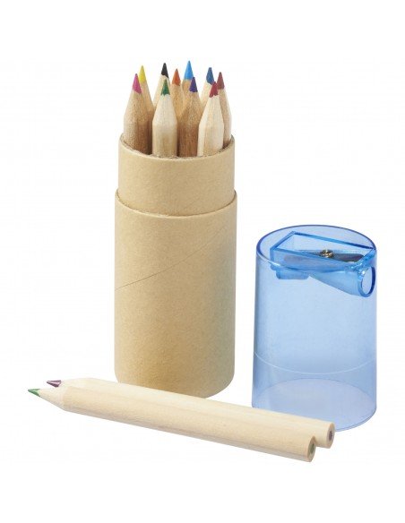 Hef 12-piece coloured pencil set with sharpener