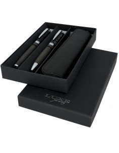 Carbon duo pen gift set with pouch 2