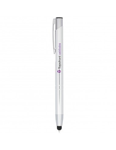 Moneta anodized aluminium click stylus ballpoint pen