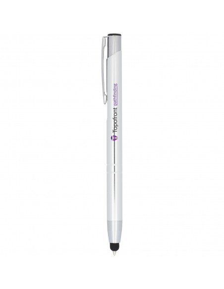 Moneta anodized aluminium click stylus ballpoint pen