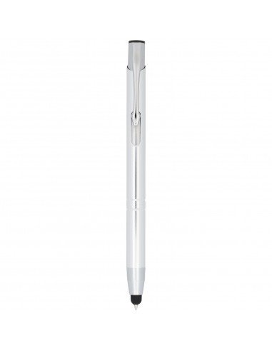 Moneta anodized aluminium click stylus ballpoint pen