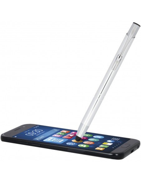 Moneta anodized aluminium click stylus ballpoint pen