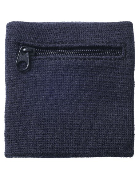 Brisky performance wristband with zippered pocket