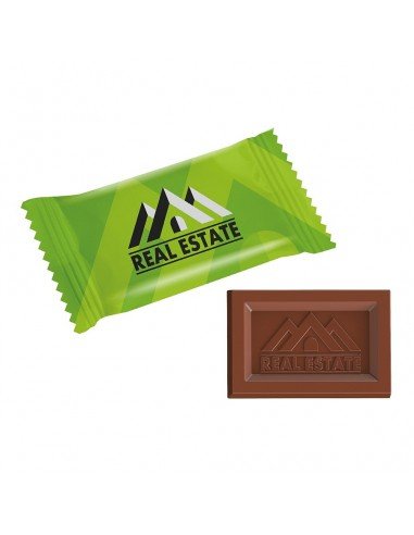 Stačiakampiai šokoladukai mini logo flow pack