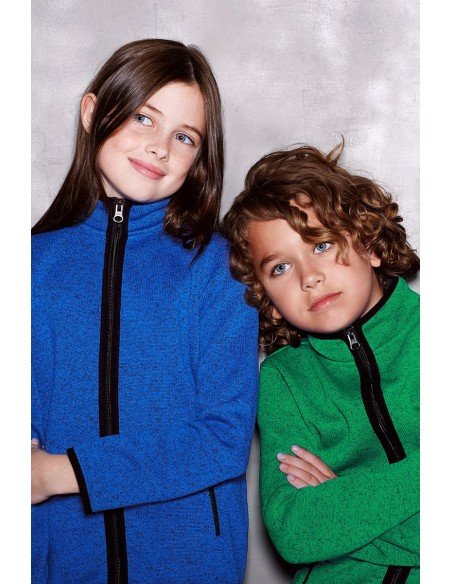 Vaikiški megzto fliso džemperiai su užtrauktuku