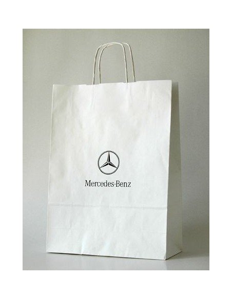 Balti KRAFT popieriniai maišeliai su suktomis rankenomis