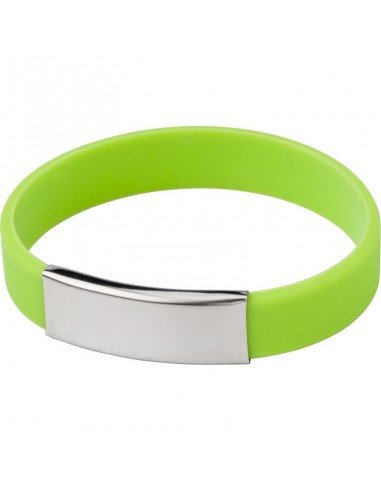 Silikoninės apyrankės su metaline plokštele