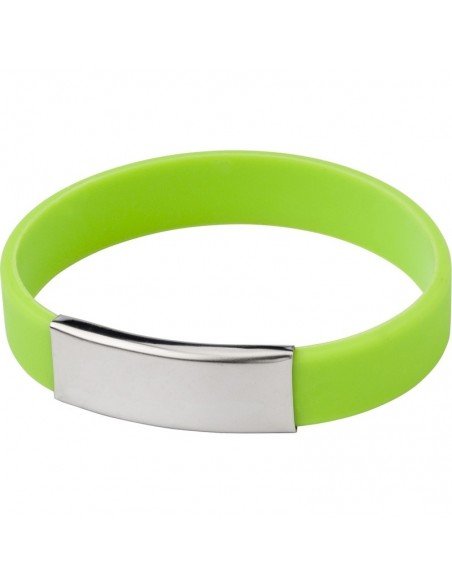 Silikoninės apyrankės su metaline plokštele