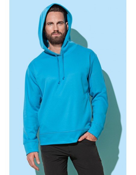 Vyriški džemperiai fleece bonded su gobtuvu