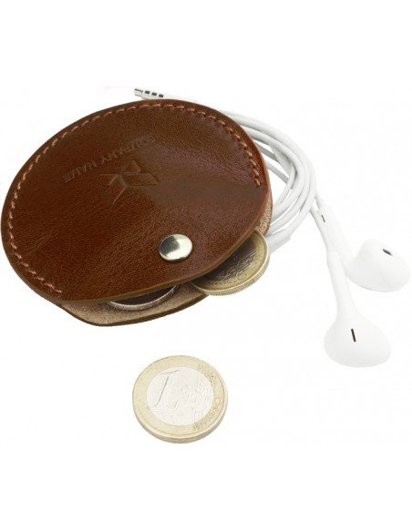 Natūralios odos dėklas ausinems