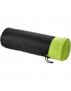 Huggy fleece plaid blanket with carry pouch 2