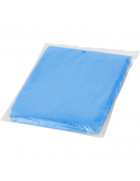 Ziva disposable rain poncho with storage pouch