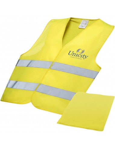 Watch-out XL safety vest in pouch for professional use