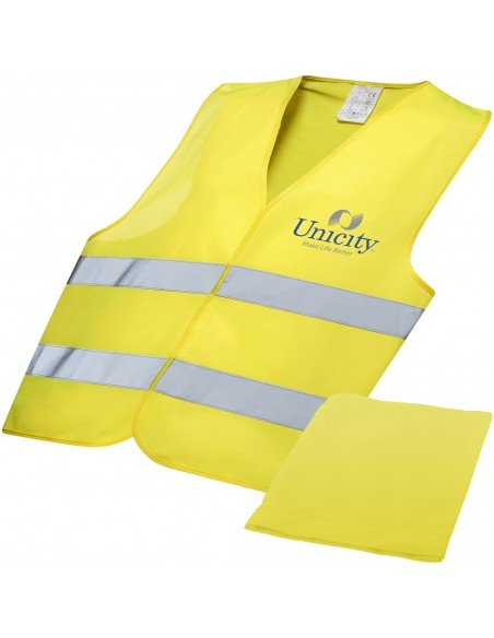 Watch-out XL safety vest in pouch for professional use