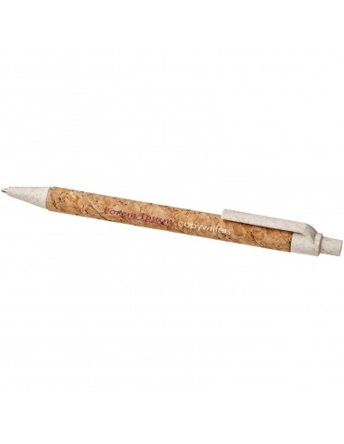 Midar cork and wheat straw ballpoint pen