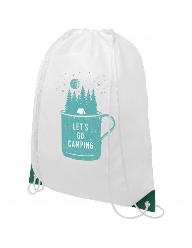 Oriole drawstring backpack with coloured corners