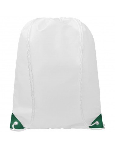 Oriole drawstring backpack with coloured corners