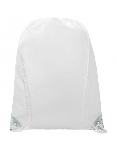 Oriole drawstring backpack with coloured corners