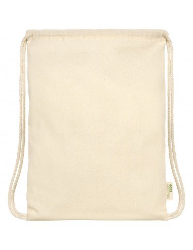 Orissa 100 g/m² GOTS organic cotton drawstring backpack