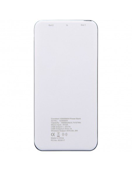 Constant 10.000 mAh wireless power bank with LED