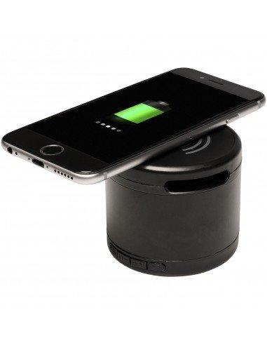 Jones metal Bluetooth® speaker with wireless charging pad