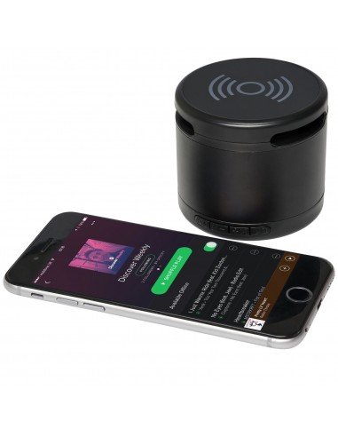 Jones metal Bluetooth® speaker with wireless charging pad