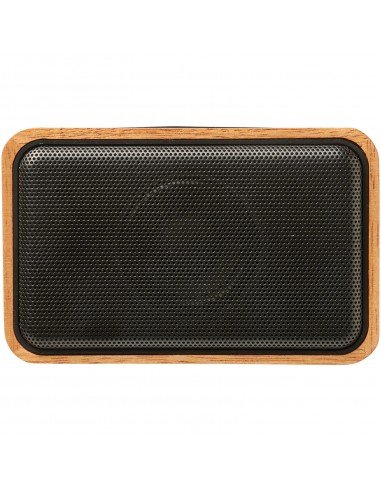 Wooden speaker with wireless charging pad