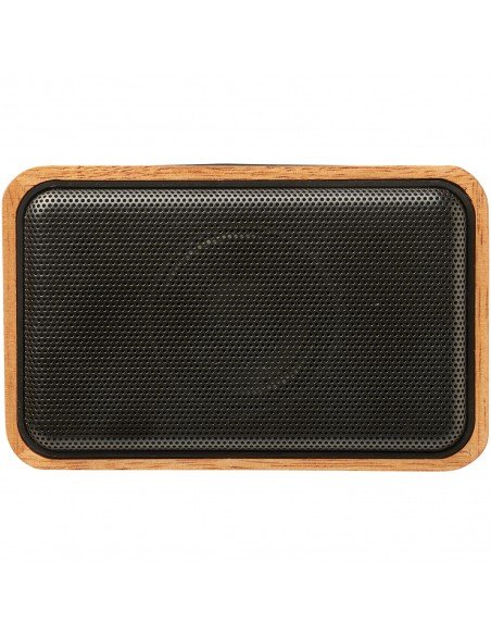 Wooden speaker with wireless charging pad