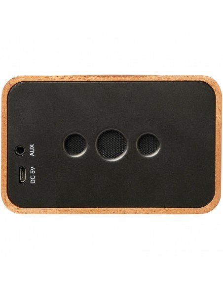 Wooden speaker with wireless charging pad